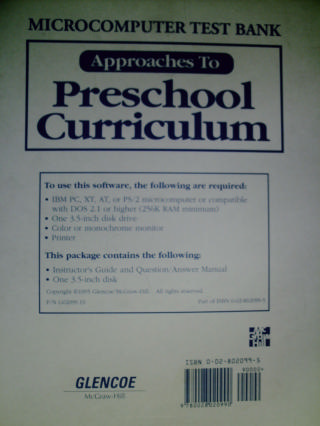 (image for) Approaches to Preschool Curriculum Microcomputer Test Bank (Pk)