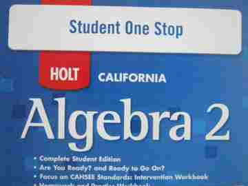 (image for) California Algebra 2 Student One Stop (CA)(CD)