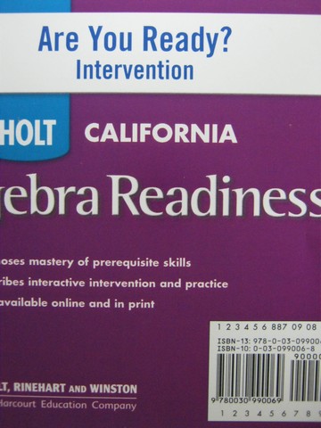 (image for) California Algebra Readiness Are You Ready? (CA)(CD)