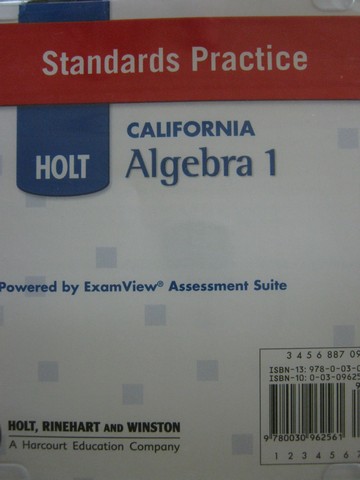 (image for) California Algebra 1 Standards Practice (CA)(CD)