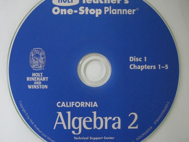 (image for) California Algebra 2 Teacher's One-Stop Planner Disc 1 (CD)