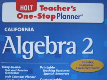 (image for) California Algebra 2 Teacher's One-Stop Planner (TE)(CD)