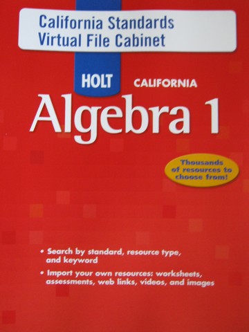 (image for) California Algebra 1 Virtual File Cabinet (CA)(CD)