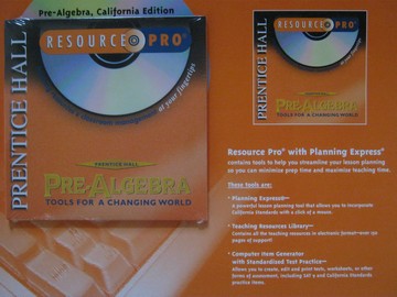 (image for) Pre-Algebra Tools for a Changing World Resource Pro (CD)