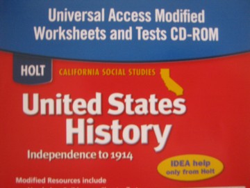 (image for) United States History Modified Worksheets & Tests (CA)(CD)