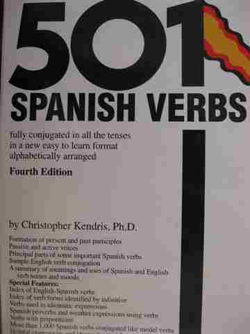 (image for) 501 Spanish Verbs 4th Edition (P) by Christopher Kendris