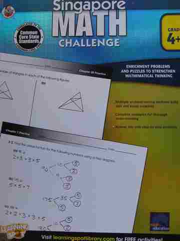 (image for) Singapore Math Challenge CCSS Grade 4+ (P) by Terry Chew