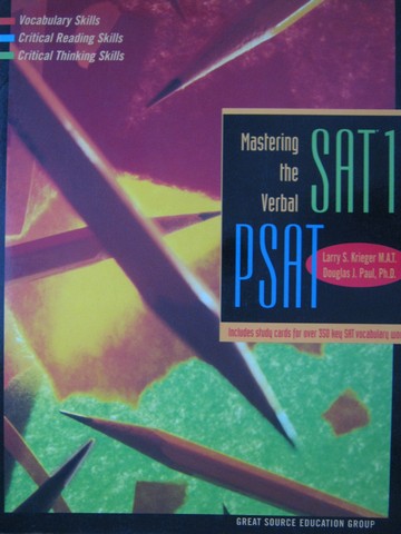 (image for) Mastering the Verbal SAT 1/PSAT (P) by Krieger & Paul