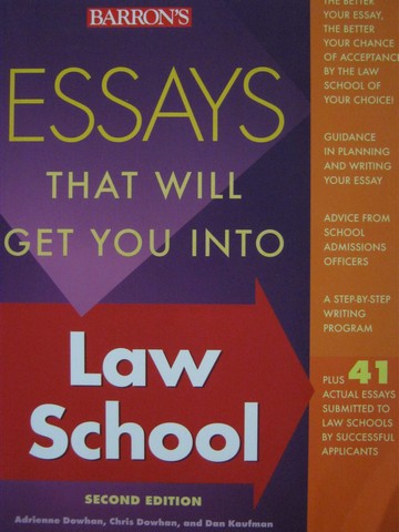 (image for) Essays That Will Get You into Law School 2nd Edition (P)