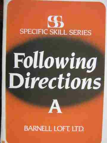 (image for) Specific Skill Series Following Directions Book A 3e (P) by Boning