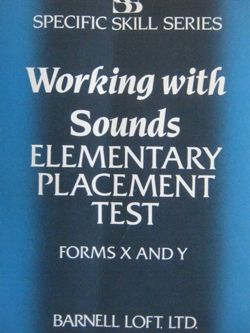 (image for) Specific Skill Series Working with Sounds 2e Placement Test (P)