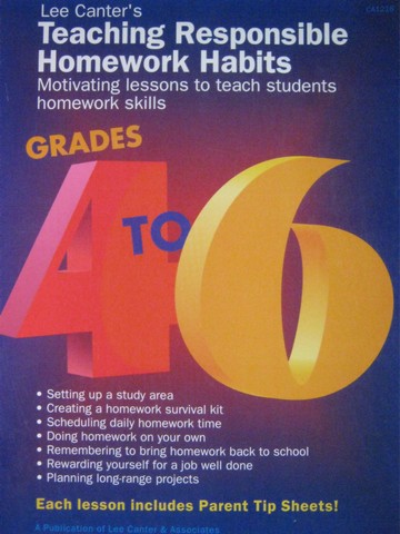 (image for) Teaching Responsible Homework Habits Grades 4-6 (P)
