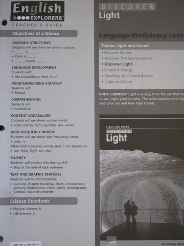 (image for) English Explorers Discover Light TG (TE)(P) by Vickey Herold
