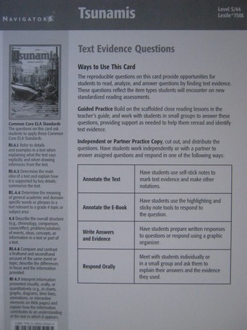 (image for) Navigator Tsunamis Text Evidence Questions (P) by Capaccio