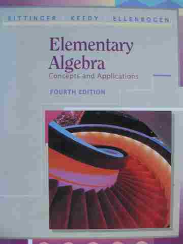 (image for) Elementary Algebra Concepts & Applications 4th Edition (H) by Bittinger,