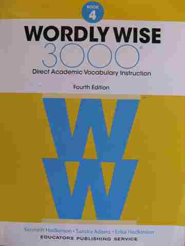 (image for) Wordly Wise 3000 Book 4 4e (P) by Kenneth Hodkinson, Sandra Adams, & Erika Hodkinson