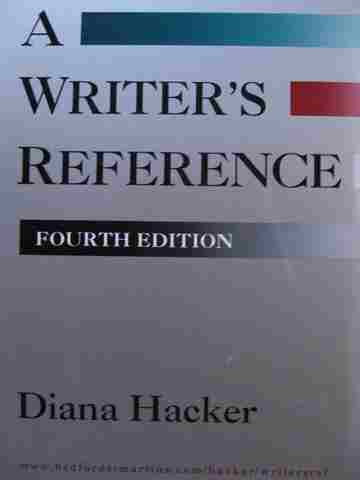 (image for) A Writer's Reference 4th Edition (Spiral) by Diana Hacker