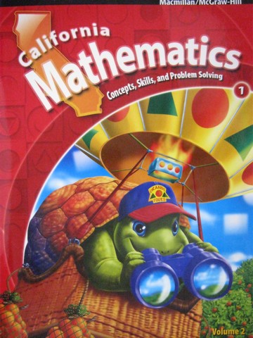 california mathematics concepts skills and problem solving grade 1