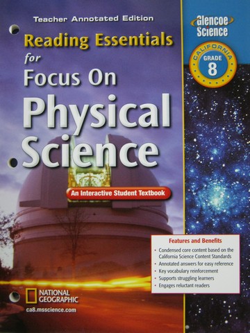 (image for) Focus on Physical Science Reading Essentials TAE (CA)(TE)(P)