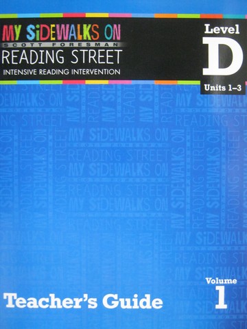 (image for) My Sidewalks on Reading Street D TG Volume 1 (TE)(Spiral)