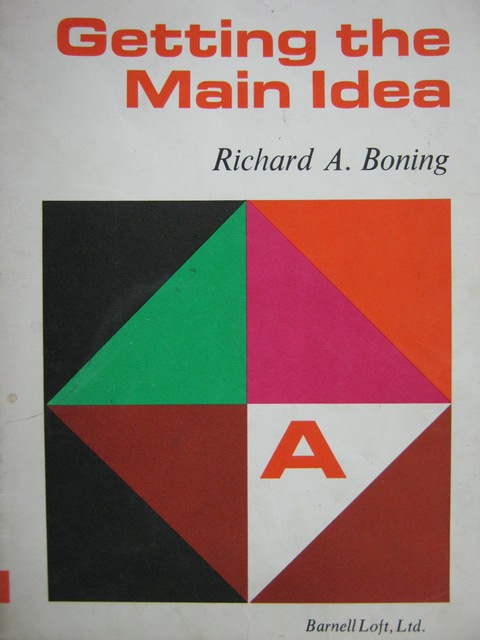 (image for) Specific Skill Series Getting the Main Idea Book A (P) by Richard A Boning