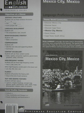(image for) English Explorers Mexico City, Mexico TG (TE)(P)
