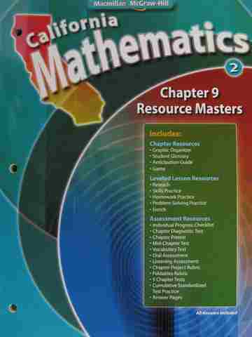 (image for) California Mathematics 2 Chapter 9 Resource Masters (CA)(P)