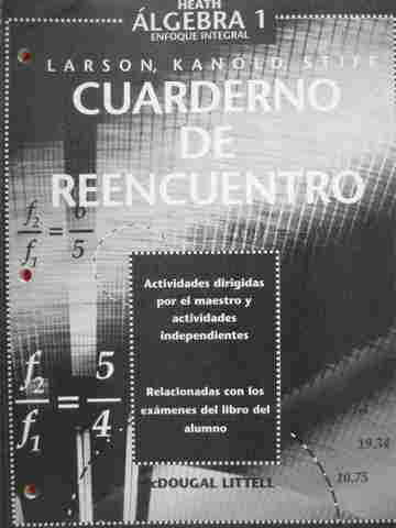 (image for) Heath Algebra 1 Enfoque Integral Cuarderno de reencuentro (P)
