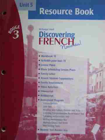 (image for) Discovering French Nouveau! Rouge 3 Unit 5 Resource Book (P)