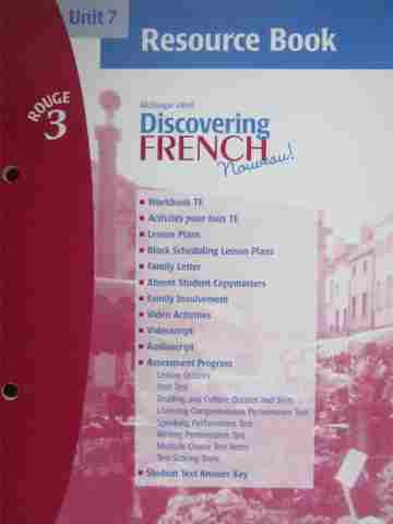 (image for) Discovering French Nouveau! Rouge 3 Unit 7 Resource Book (P)