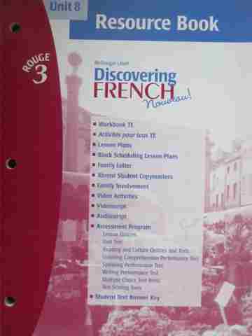 (image for) Discovering French Nouveau! Rouge 3 Unit 8 Resource Book (P)