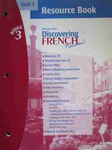 (image for) Discovering French Nouveau! Rouge 3 Unit 3 Resource Book (P)