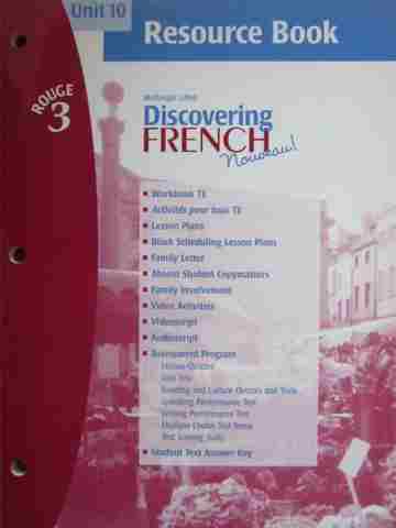 (image for) Discovering French Nouveau! Rouge 3 Unit 10 Resource Book (P)