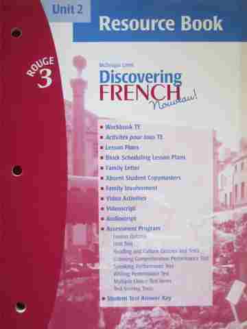 (image for) Discovering French Nouveau! Rouge 3 Unit 2 Resource Book (P)