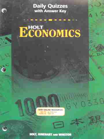 (image for) Holt Economics Daily Quizzes with Answer Key (P)