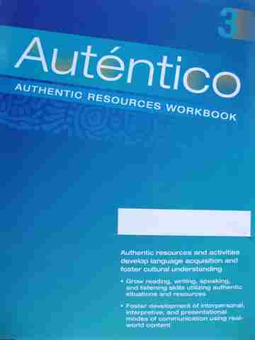 (image for) Autentico 3 Authentic Resources Workbook (P)