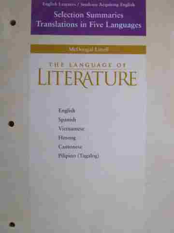 (image for) Language of Literature 6 English Learners Selection Summaries (P)