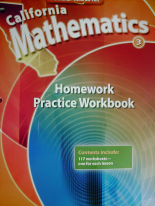(image for) California Mathematics 3 Homework Practice Workbook (CA)(P)