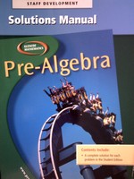 (image for) Glencoe Mathematics Pre-Algebra Solutions Manual (P)