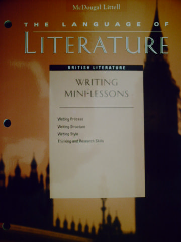 (image for) Language of Literature British Literature Writing Mini-Lesson (P