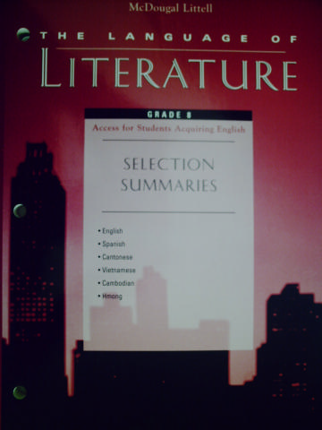 (image for) Language of Literature 8 Selection Summaries (P)