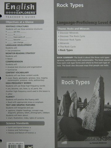 (image for) English Explorers Rock Types TG (TE)(P) by Brinkman