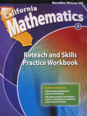 (image for) California Mathematics 5 Reteach & Skills Practice Workbook (P)