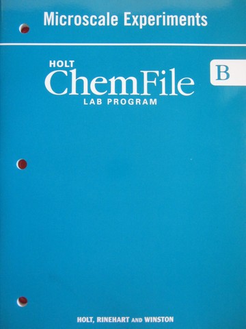 (image for) ChemFile Lab Program B Microscale Experiments (P)