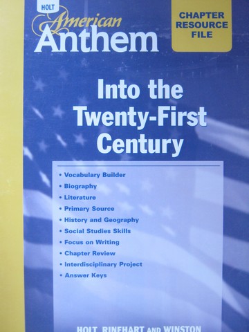 (image for) American Anthem Chapter Resource File Into the 21th Century (P)