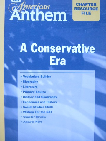 (image for) American Anthem Chapter Resource File A Conservative Era (P)