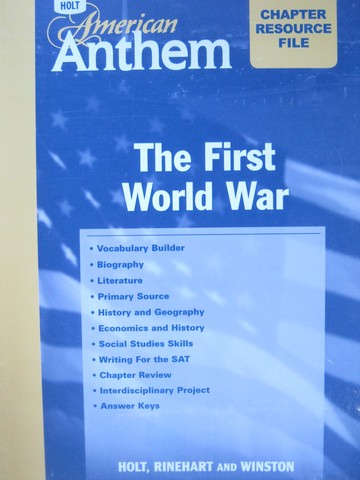 (image for) American Anthem Chapter Resource File The First World War (P)