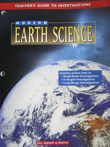 (image for) Modern Earth Science Teacher's Guide to Investigations (TE)(P)