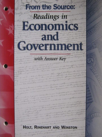 (image for) Readings in Economics & Government with Answer Key (P)