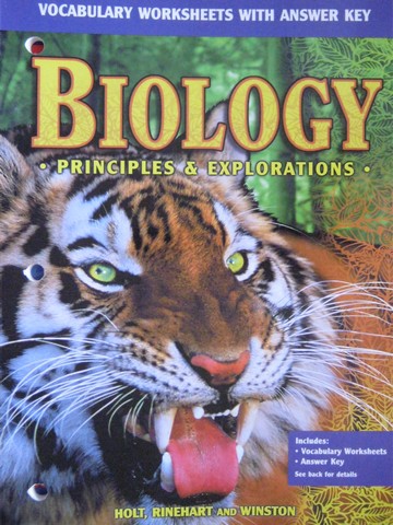 (image for) Biology Principles & Explorations Vacabulary Worksheets (P)